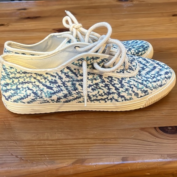 Startas Blue and Cream Lace Up‎ Sneakers size 40 or US 9 Made in Croatia - Picture 2 of 10